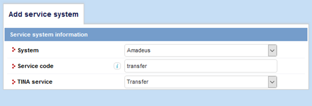 Transfers from Amadeus