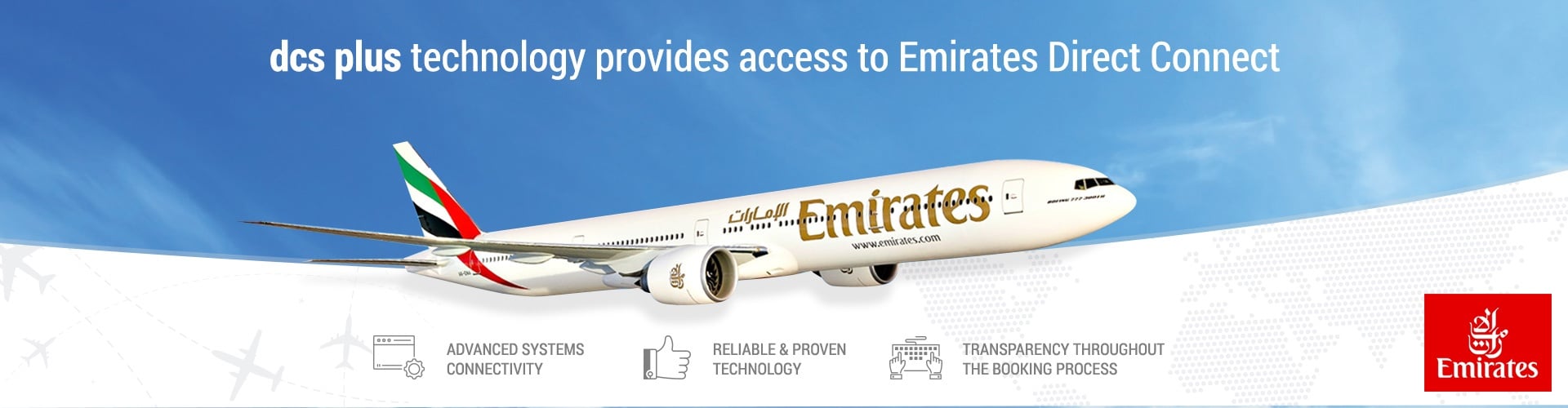 dcs plus technology provides access to Emirates direct connect
