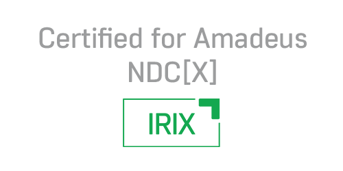 Amadex NDC[X] certification for IRIX Booking Engine