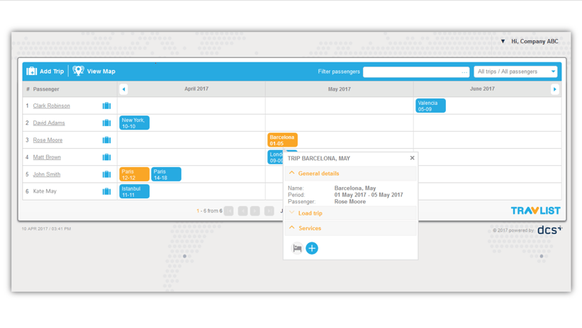 TravList Interface Listing.png