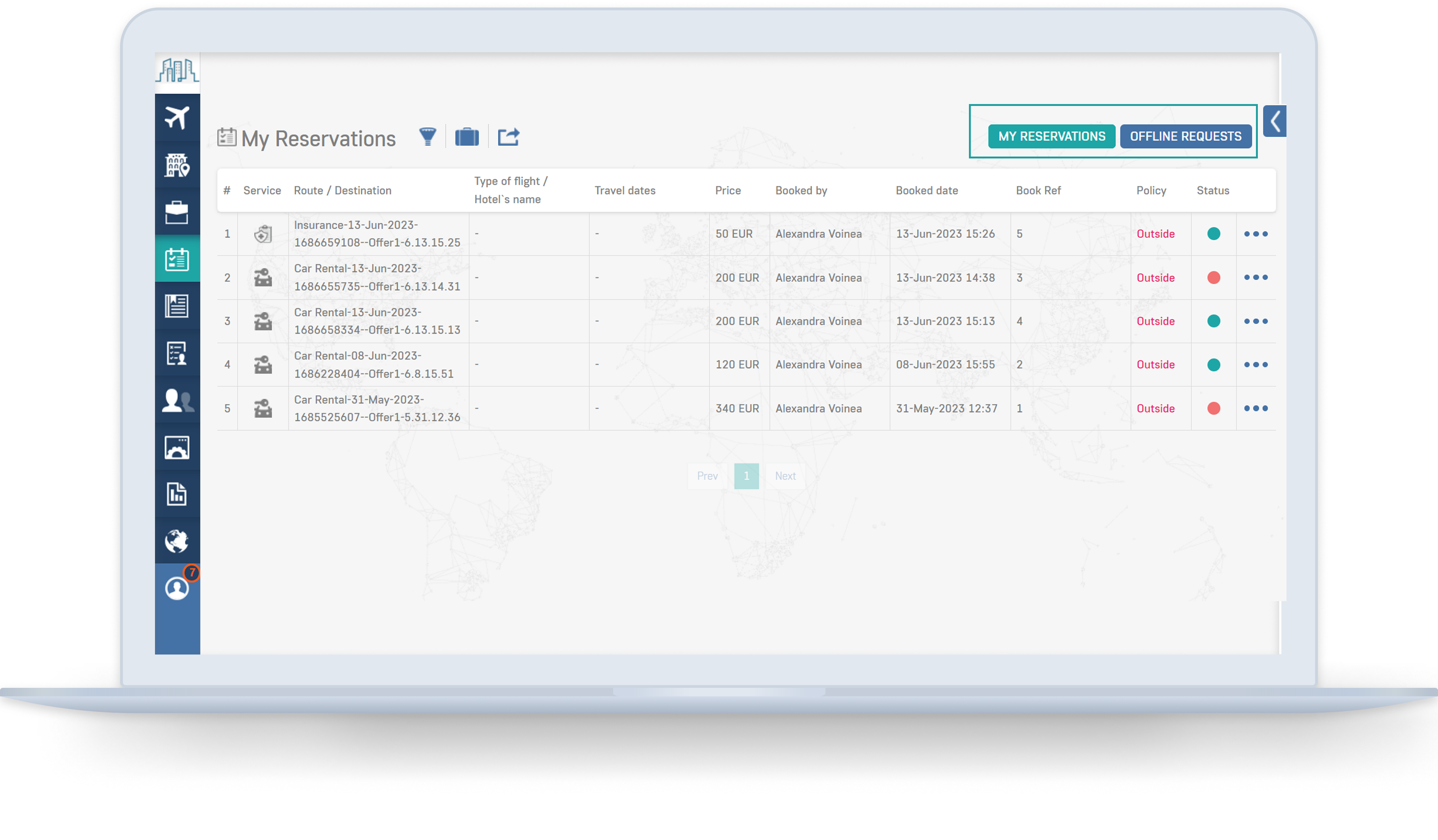 NOVA my reservations