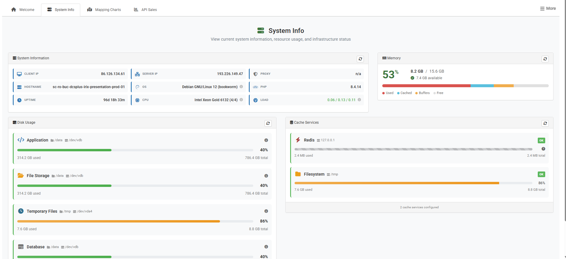 System Information Section