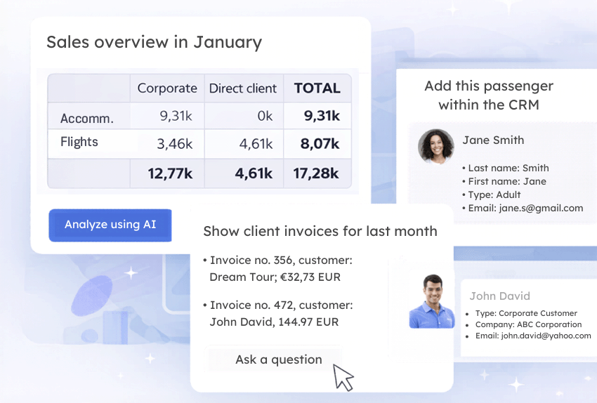 TINA AI-powered Travel ERP