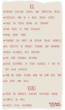 Travel Agency survival dos and don'ts 