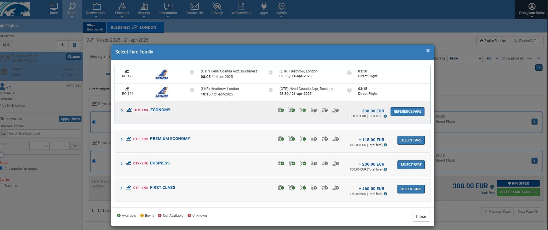 branded fares from AIDA