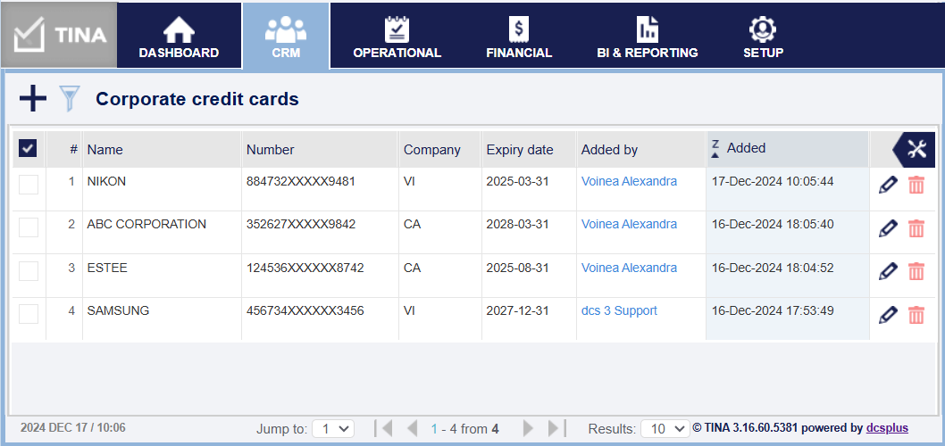 Imported orders match with credit cards